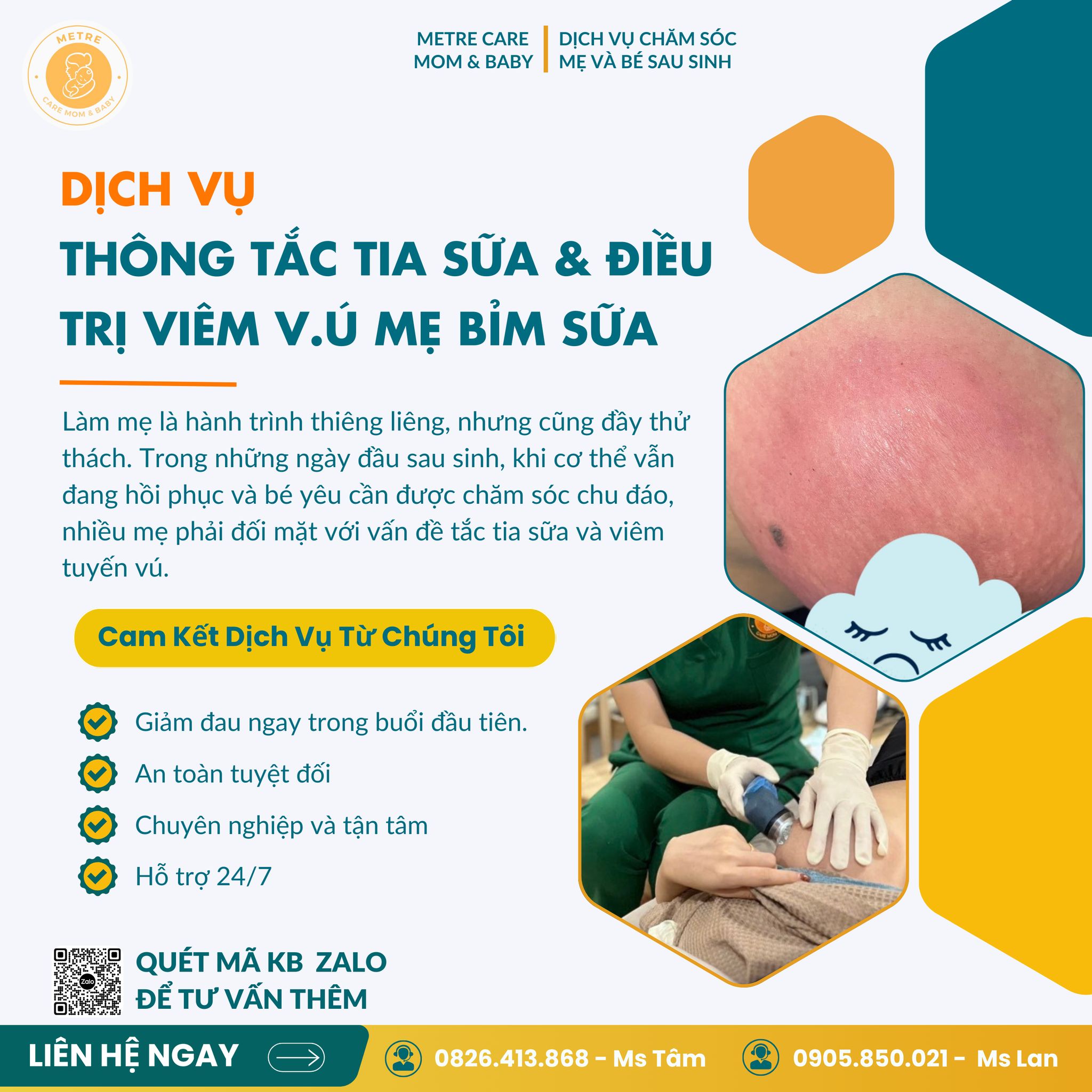 ịch vụ Thông Tắc Tia Sữa & Điều Trị Viêm Vú chính là giải pháp an toàn, hiệu quả để bảo vệ sức khỏe mẹ, đảm bảo nguồn sữa quý giá cho bé.