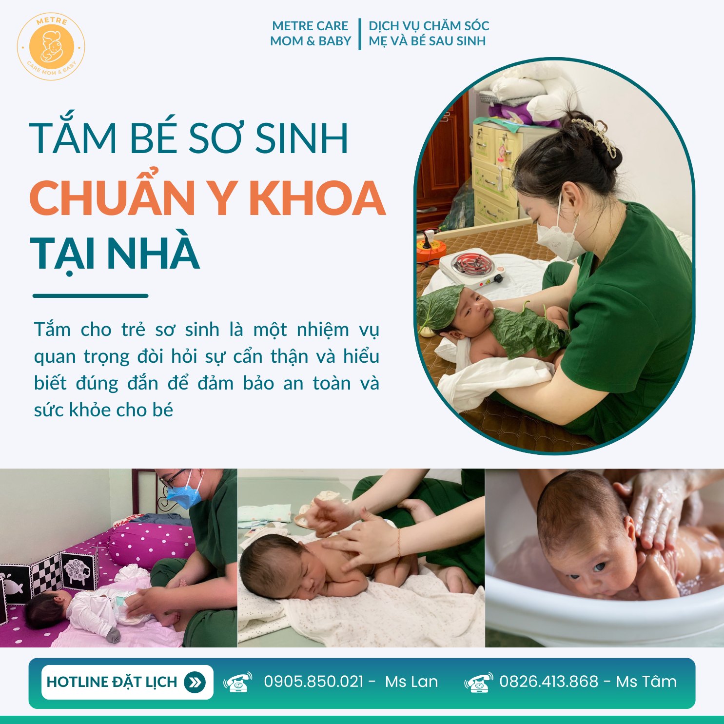 Ngoài việc tắm cho bé, chúng tôi còn cung cấp các tư vấn chăm sóc bé hàng ngày, giúp phụ huynh có thêm kiến thức và kỹ năng chăm sóc bé yêu.